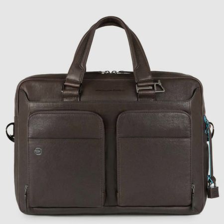 Piquadro 14" Laptop Business Bag, Dark Brown