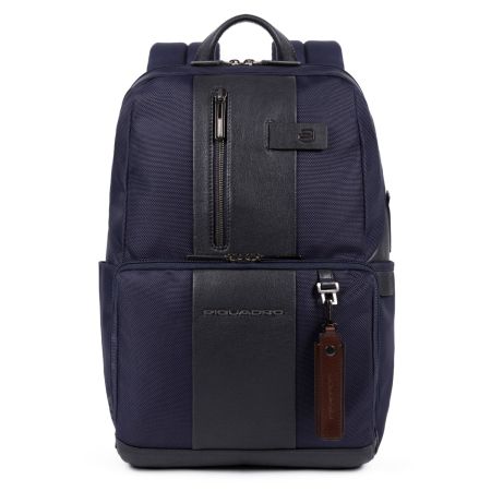 Piquadro 14" Laptop Backpack with USB, anti-theft, CONNEQU - Blue