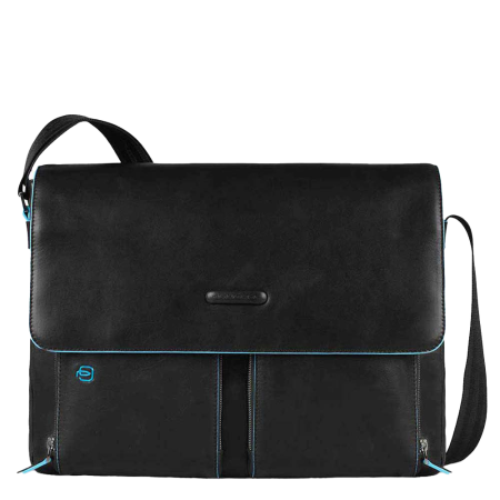 Piquadro 14" Laptop Messenger Bag, Black