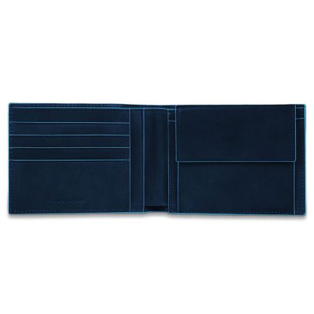 Piquadro Wallet with Coin Pocket, Blue