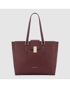 Piquadro 15.6" Laptop Tote Bag, Burgundy