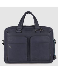 Piquadro 14" Laptop Business Bag, Ocean Blue