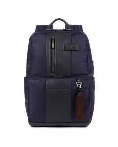 Piquadro 14" Laptop Backpack with USB, anti-theft, CONNEQU - Blue