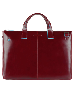 Piquadro 15.6" Laptop Expandable Slim Business Bag, Red