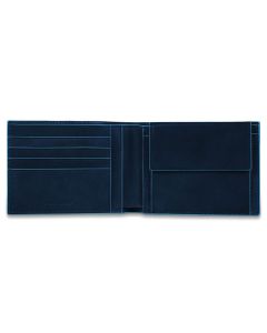 Piquadro Wallet with Coin Pocket, Blue